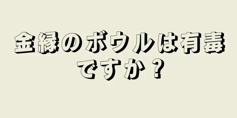 金縁のボウルは有毒ですか？