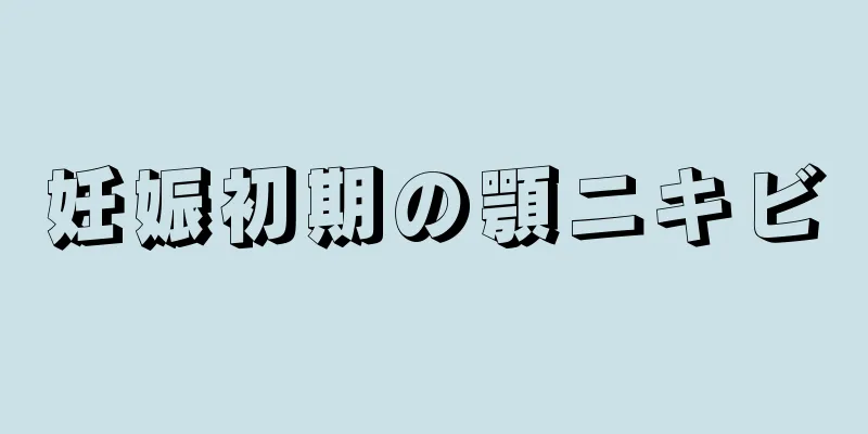 妊娠初期の顎ニキビ
