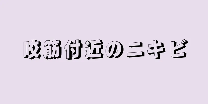 咬筋付近のニキビ