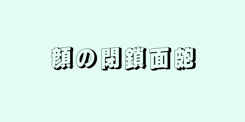 顔の閉鎖面皰