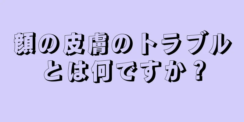 顔の皮膚のトラブルとは何ですか？