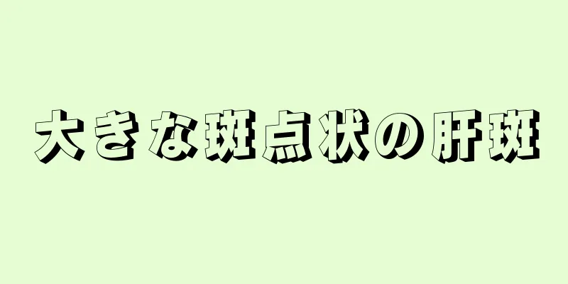 大きな斑点状の肝斑
