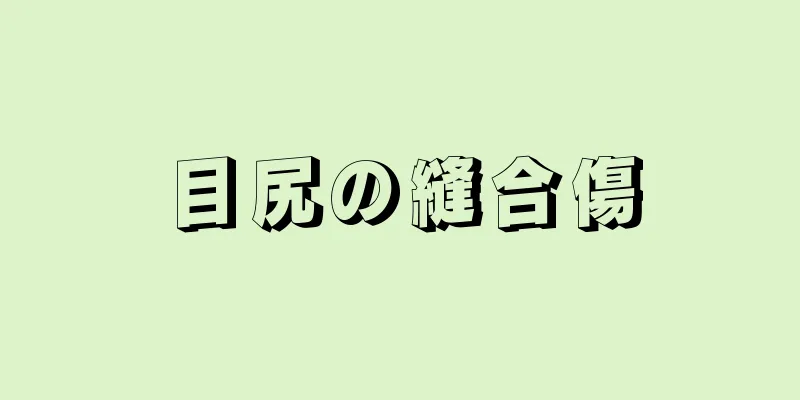 目尻の縫合傷