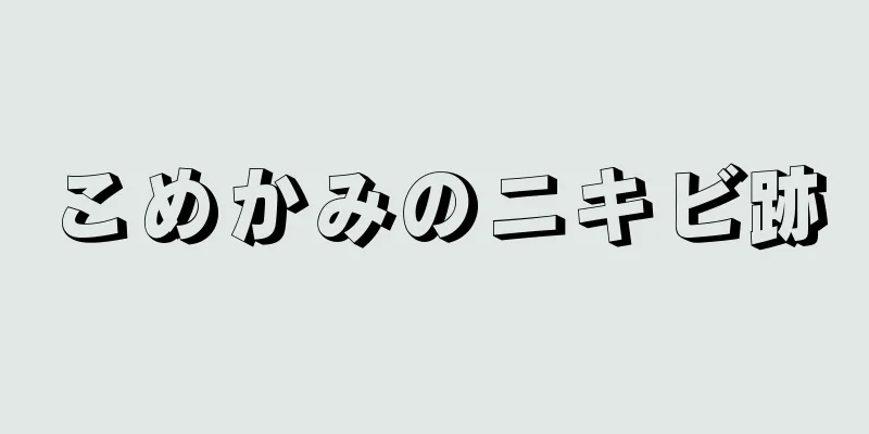 こめかみのニキビ跡