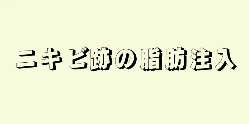 ニキビ跡の脂肪注入
