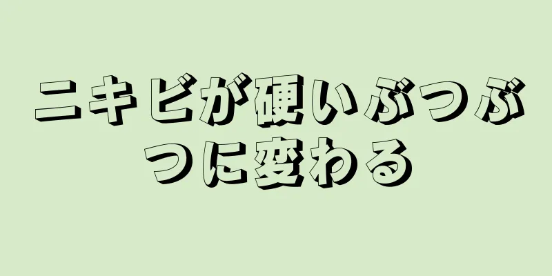 ニキビが硬いぶつぶつに変わる