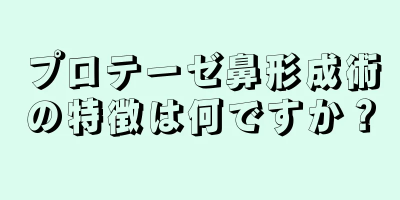 プロテーゼ鼻形成術の特徴は何ですか？
