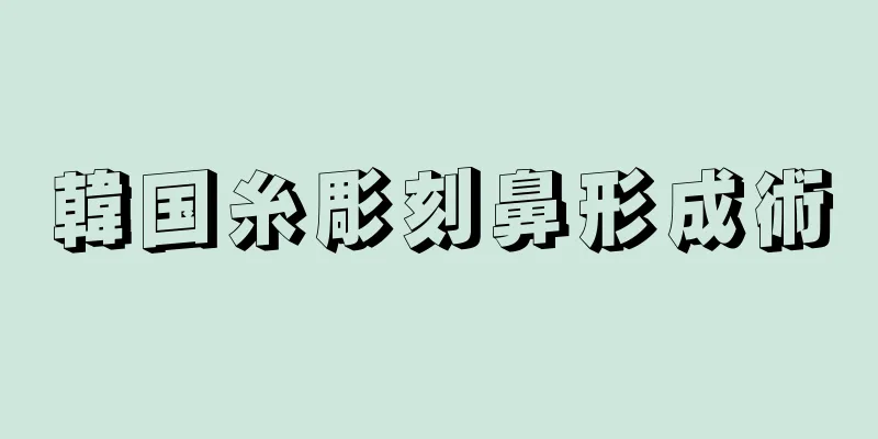 韓国糸彫刻鼻形成術