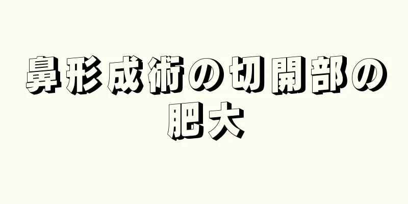鼻形成術の切開部の肥大