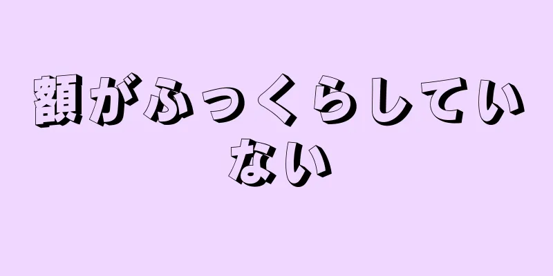 額がふっくらしていない