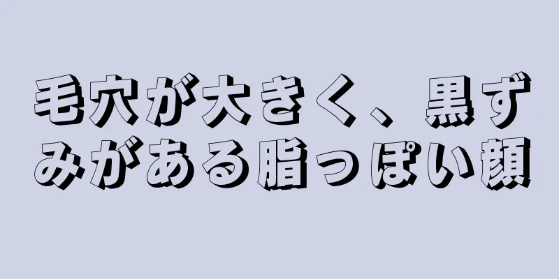 毛穴が大きく、黒ずみがある脂っぽい顔