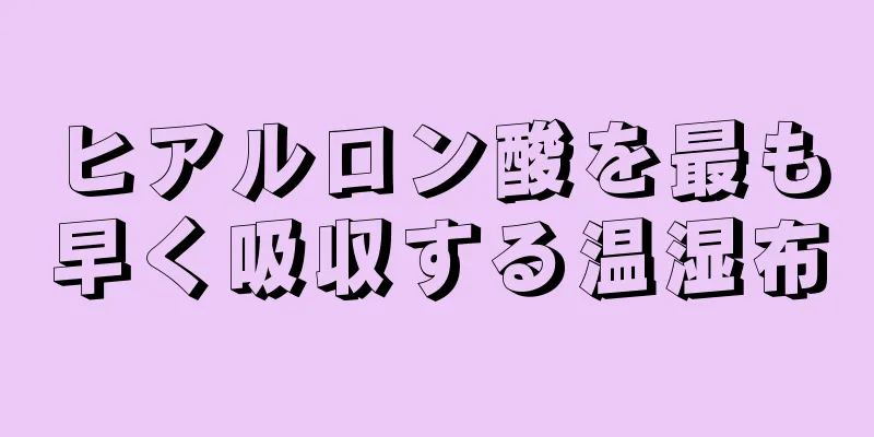 ヒアルロン酸を最も早く吸収する温湿布