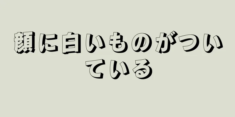 顔に白いものがついている