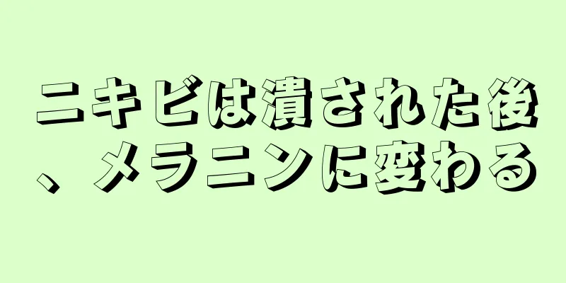 ニキビは潰された後、メラニンに変わる