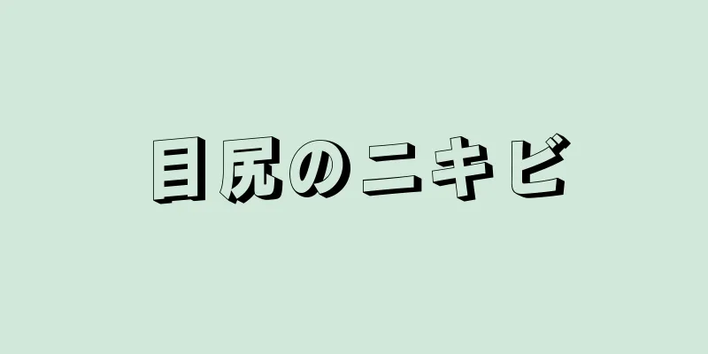 目尻のニキビ