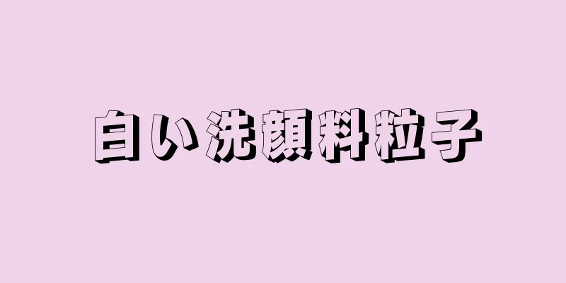 白い洗顔料粒子