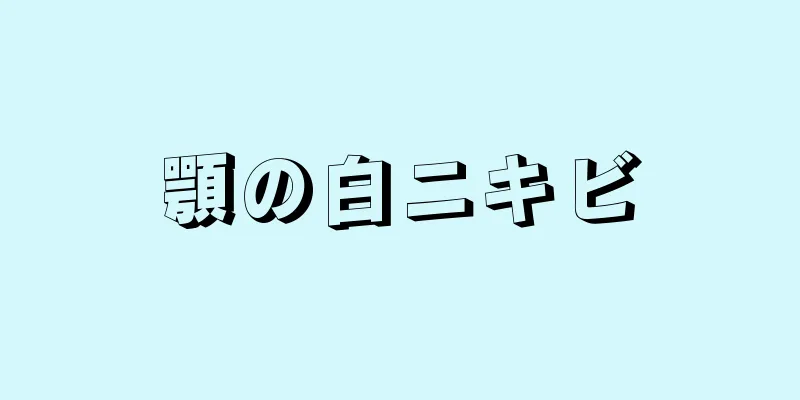 顎の白ニキビ