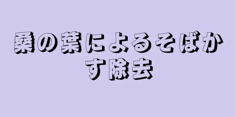 桑の葉によるそばかす除去