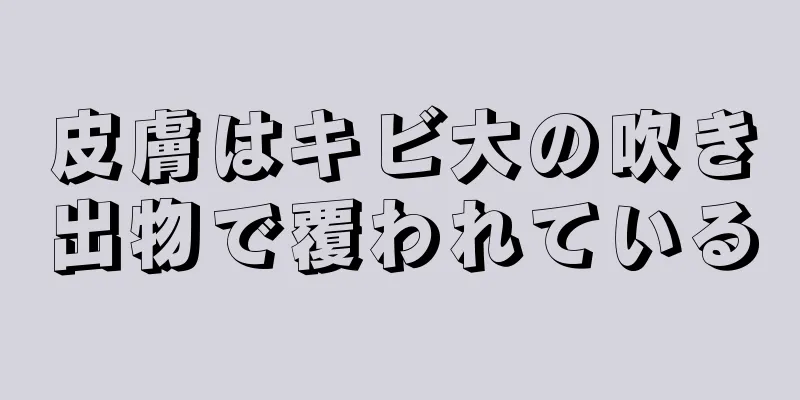皮膚はキビ大の吹き出物で覆われている