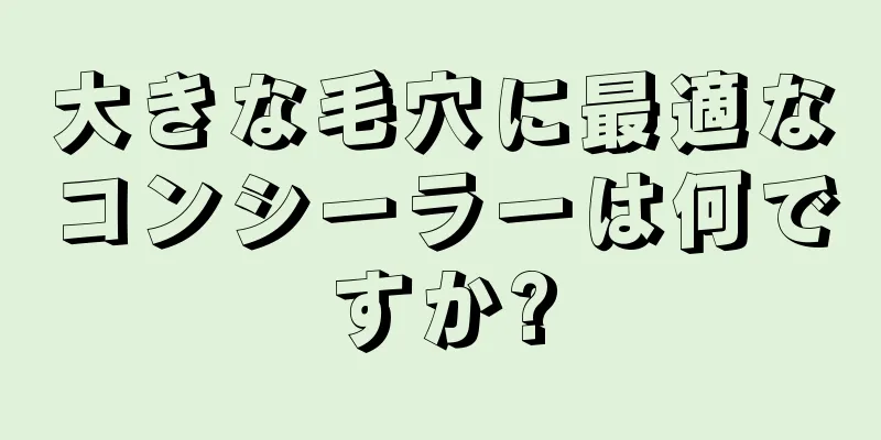 大きな毛穴に最適なコンシーラーは何ですか?