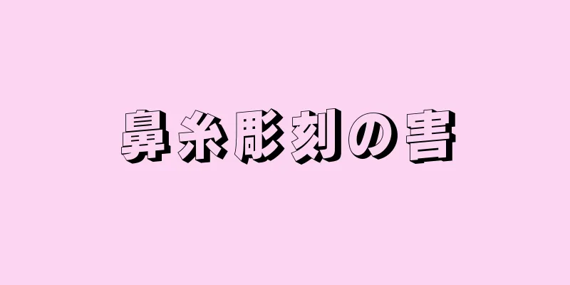 鼻糸彫刻の害