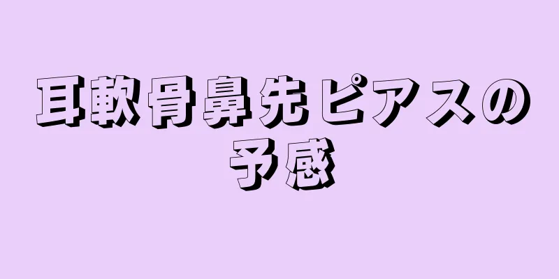耳軟骨鼻先ピアスの予感
