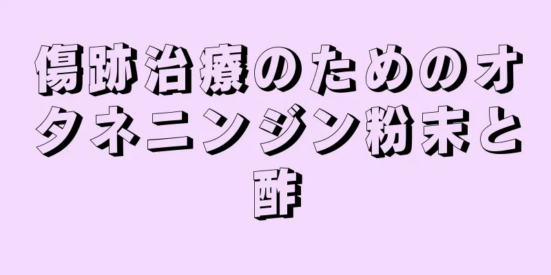 傷跡治療のためのオタネニンジン粉末と酢