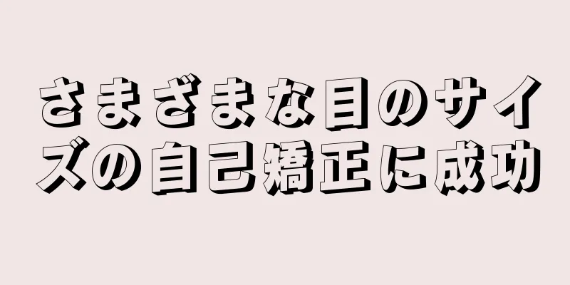 さまざまな目のサイズの自己矯正に成功