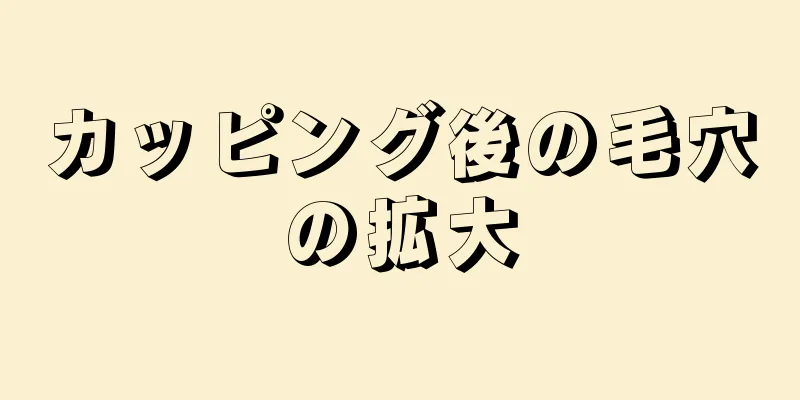 カッピング後の毛穴の拡大