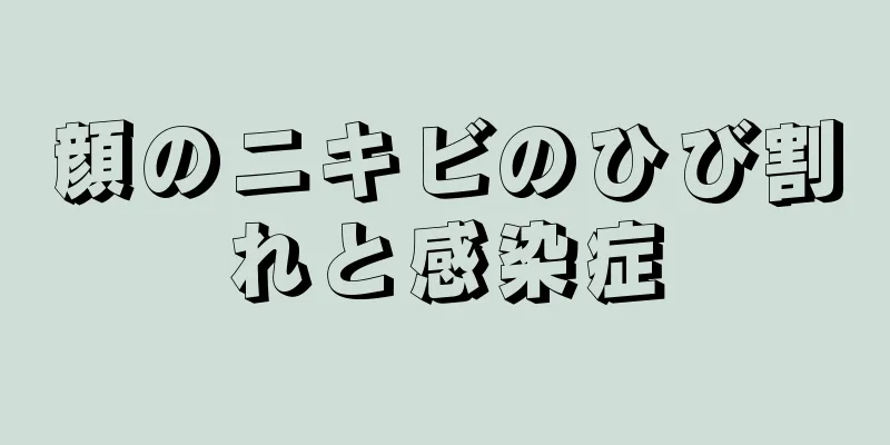 顔のニキビのひび割れと感染症