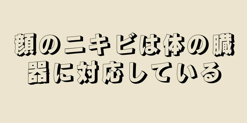 顔のニキビは体の臓器に対応している