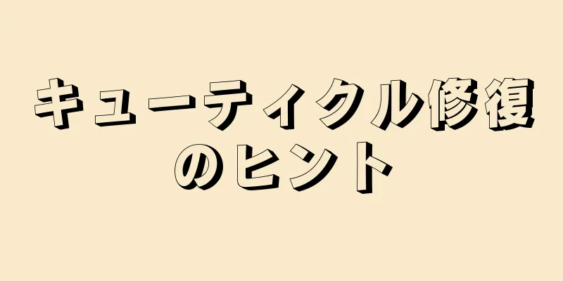 キューティクル修復のヒント