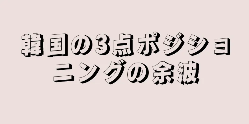 韓国の3点ポジショニングの余波