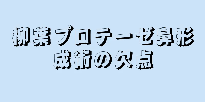 柳葉プロテーゼ鼻形成術の欠点