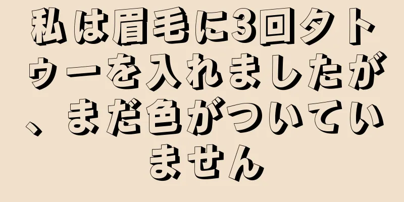 私は眉毛に3回タトゥーを入れましたが、まだ色がついていません