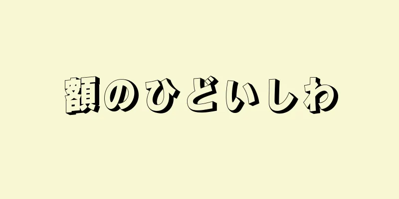 額のひどいしわ