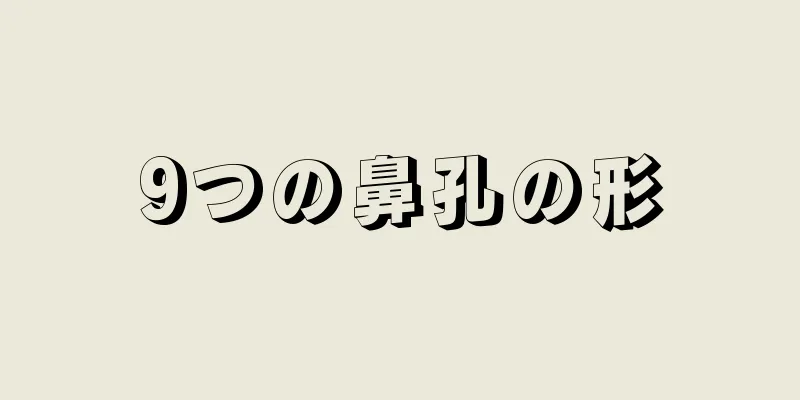 9つの鼻孔の形