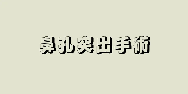 鼻孔突出手術