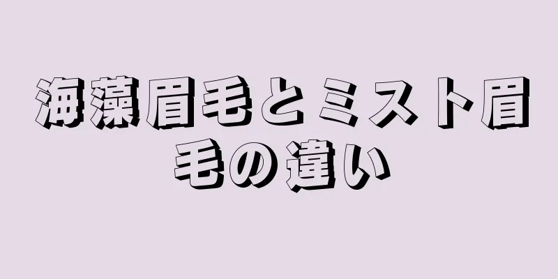 海藻眉毛とミスト眉毛の違い