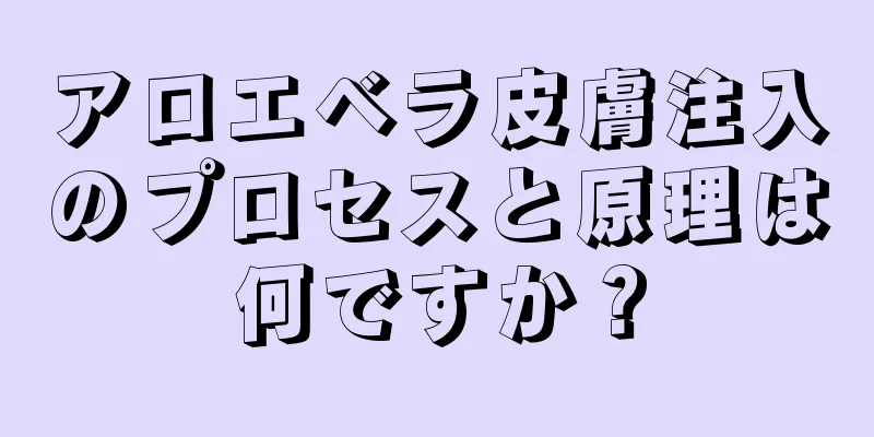 アロエベラ皮膚注入のプロセスと原理は何ですか？