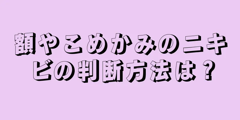 額やこめかみのニキビの判断方法は？