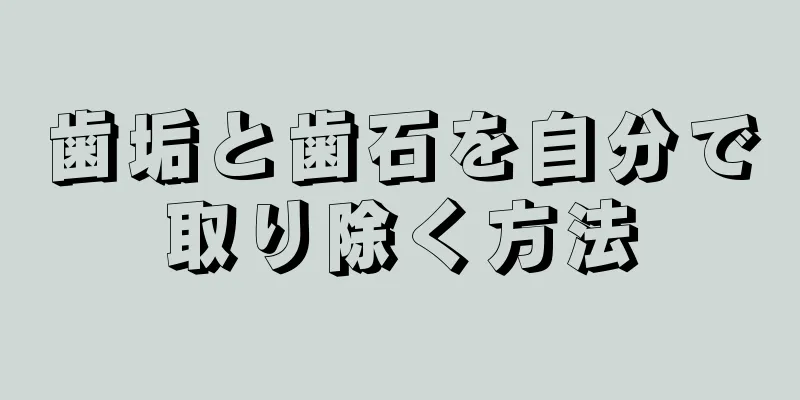 歯垢と歯石を自分で取り除く方法