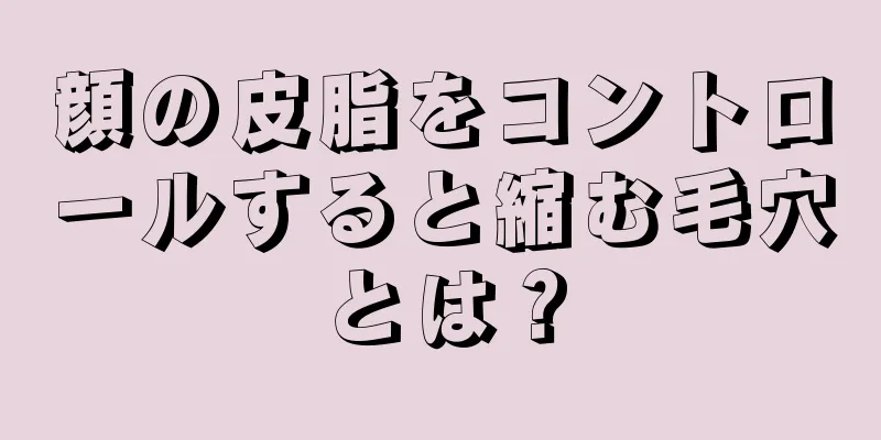 顔の皮脂をコントロールすると縮む毛穴とは？