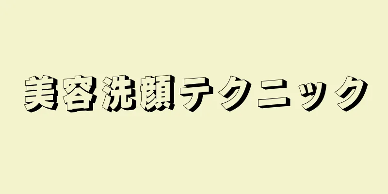 美容洗顔テクニック