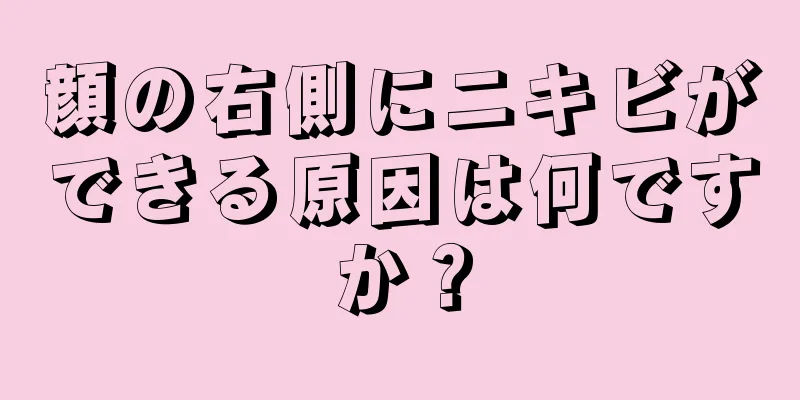 顔の右側にニキビができる原因は何ですか？
