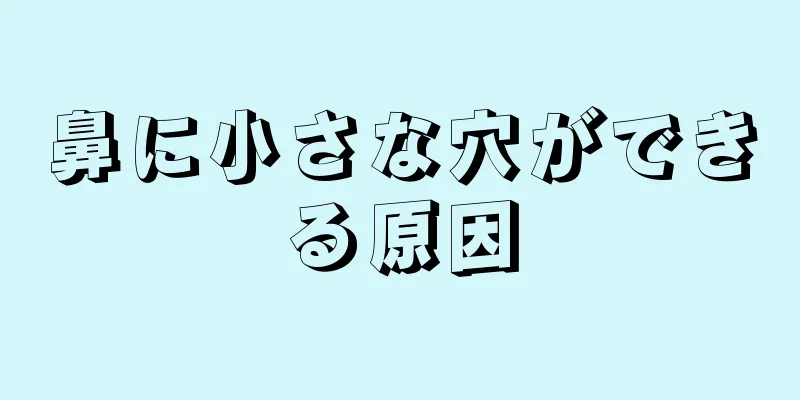 鼻に小さな穴ができる原因