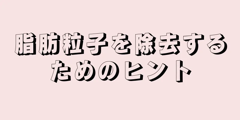 脂肪粒子を除去するためのヒント