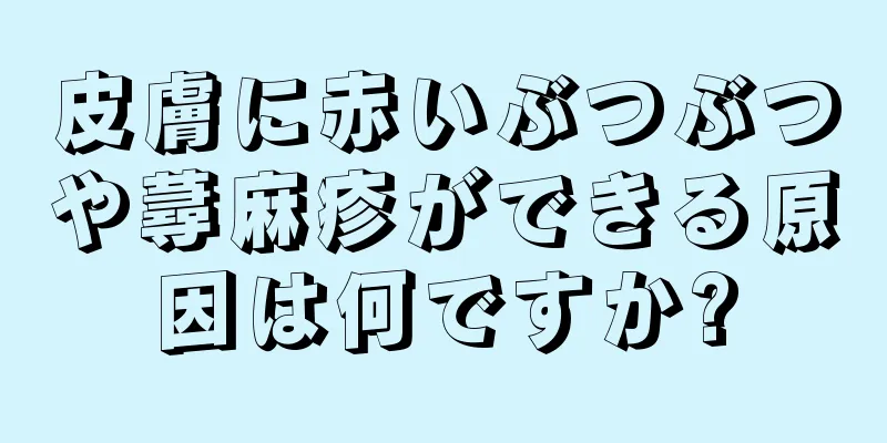 皮膚に赤いぶつぶつや蕁麻疹ができる原因は何ですか?