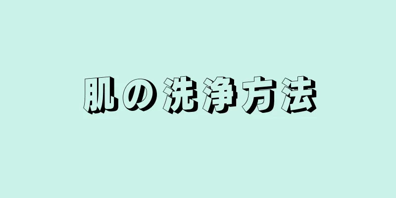 肌の洗浄方法
