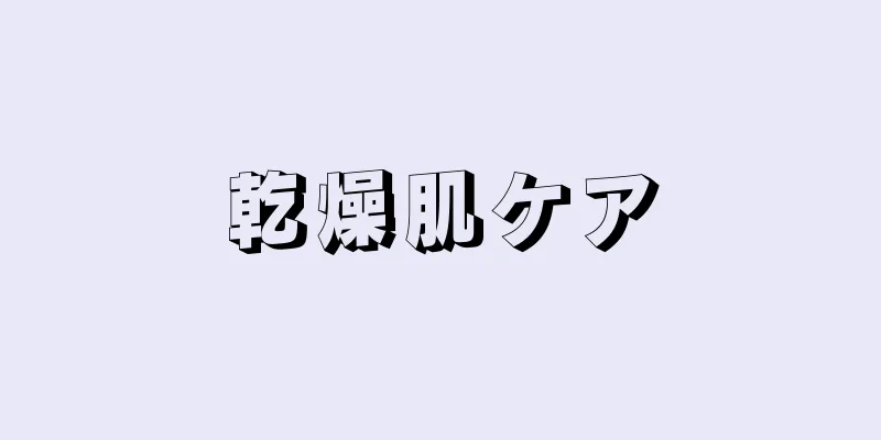 乾燥肌ケア